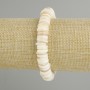 Armband aus Scapharca-Muschel, Rondell-Perlen, Durchmesser 10×2 mm, Länge ca. 18 cm, Stretch