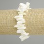 Armband aus Perlmuttkörnung, Durchmesser 10–18 × 3–8 mm ±, Länge ca. 18 cm, Stretch