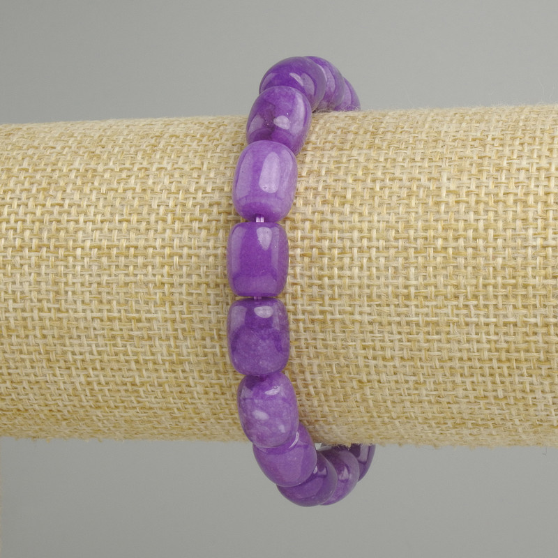 Armband Sugilit Barillet-Perlen, Durchmesser 11×9 mm ±, Länge ca. 18 cm, Stretch