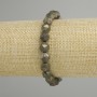 Pyrit-Armband in facettierten Formen, Durchmesser ca. 8×7 mm, Länge ca. 18 cm, elastisch