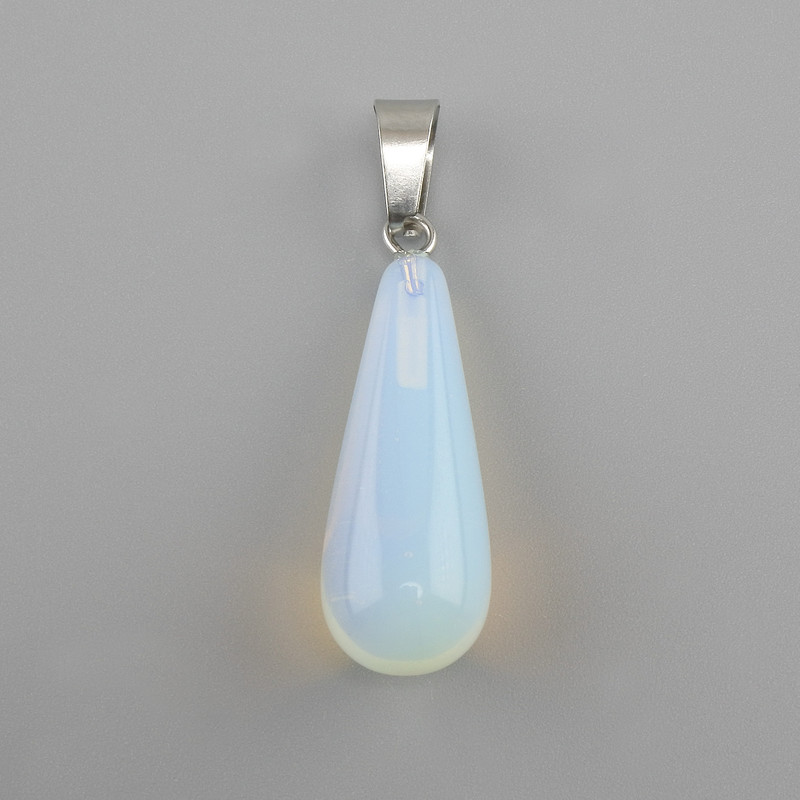 Anhänger Tropfen Mondstein-Opalit 10×26×36 mm+