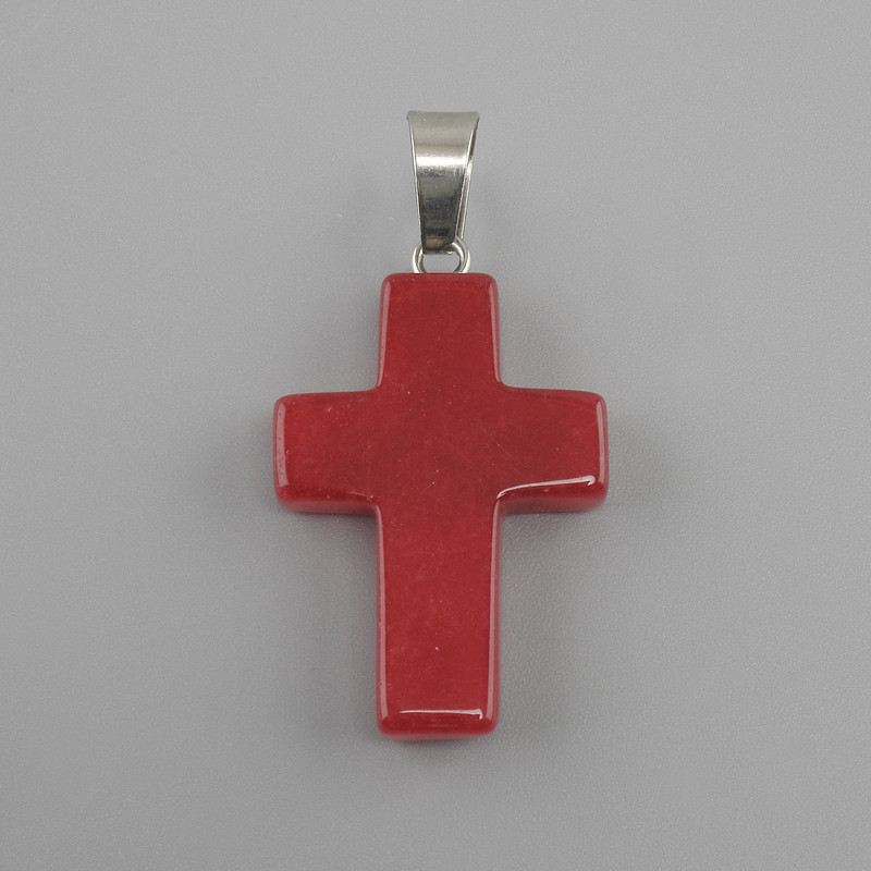 Kreuzanhänger aus Turmalin 18×26×34 mm+