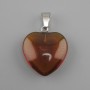 Anhänger Herz aus getöntem Glas 16×16×25 mm+