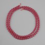 Perlen Rubin (Korund) Herz, Durchmesser 4 mm ±, Länge 39 cm +