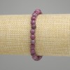 Rubin facettierte Kugelarmband, Durchmesser 6 mm +/-, Länge 18 cm +/- Dehnung