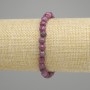 Rubin facettierte Kugelarmband, Durchmesser 6 mm +/-, Länge 18 cm +/- Dehnung