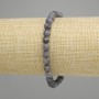 Saphir facettierte Kugel-Armband, Ø ca. 6 mm, Länge ca. 18 cm, Dehnband