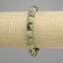 Armband Serpentin facettierte Kugeln, Durchmesser 9-10×8-9mm ±, Länge 18 cm ± Elastikband