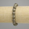 Pyrit-Kugelförmiges facettiertes Armband, Durchmesser 10 mm, Länge 18 cm, elastisch