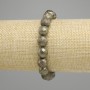 Pyrit-Kugelförmiges facettiertes Armband, Durchmesser 10 mm, Länge 18 cm, elastisch