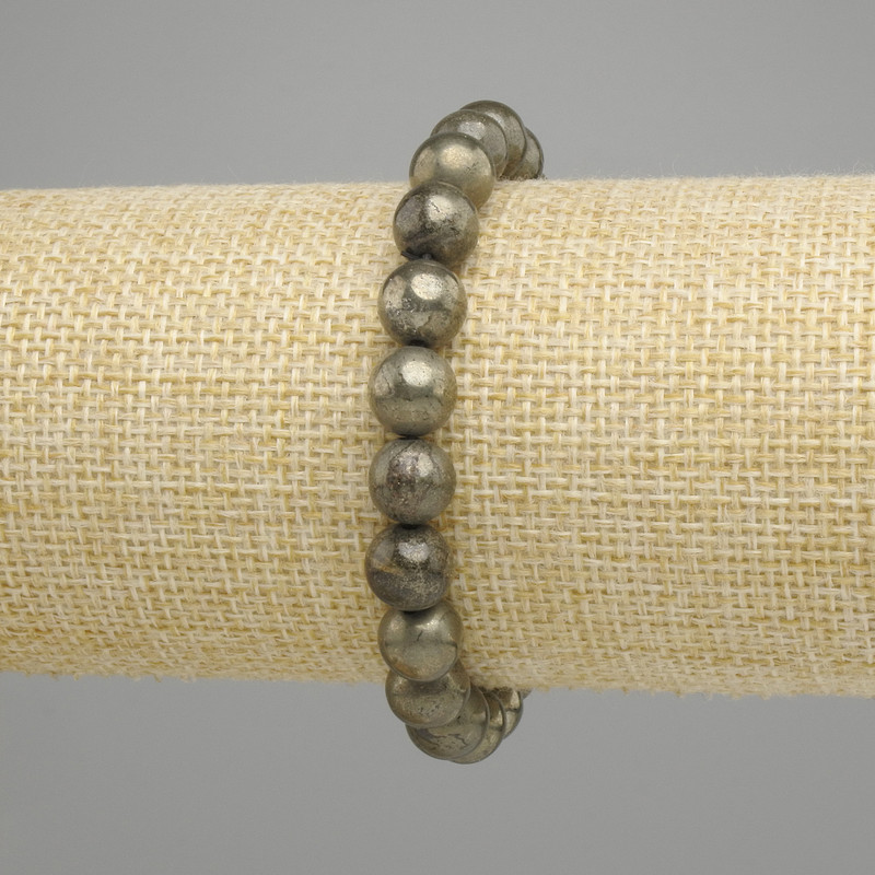 Pirit-Armreif glatte Kugel, Durchmesser 8,5 mm +-/-, Länge 18 cm +/- Stretch