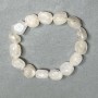 Armband Bergkristall facettierte Tropfen 13x11-13mm +-, Länge 18 cm +- Elastik