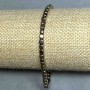 Armband Hämatit Würfel, Durchmesser 4x4 mm +- Farbe Gold, Länge 18 cm +- Stretch