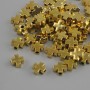 Zubehör Perle Zwischenteil Kreuz Metallfarbe Gold, Durchmesser 6x6 mm +- Loch, Durchmesser 1,8 mm +- Verpackung 20 g (~66 Stk.)