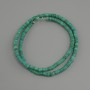 Muschelperlen Skaffarka Rondele, Durchmesser 4x1, 5-2 mm ±, Länge 38 cm ± auf Nylonschnur