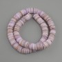 Muschelperlen Skaffarka Rondele, Durchmesser 10×1, 5–2 mm ±, Länge 39 cm ± auf der Schnur