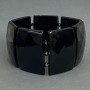 Armband Achat facettierte Glieder 40×29 mm ± Hämatit Vielflächner, Durchmesser 4 mm ±, Länge 18 cm ± Stretch