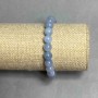 Armband Aquamarin glatte Perle, Durchmesser 8,5 mm ±, Länge 18 cm ± Stretch