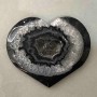 Souvenir Herz aus Achat mit Geode 71×84 mm (±), Gewicht 148 g