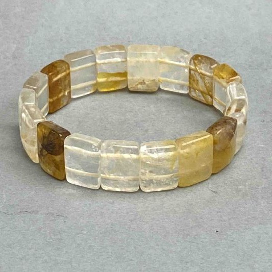 Armband Citrin Glieder, Durchmesser 15×11 mm +/-, Länge 18 cm +/- Stretch