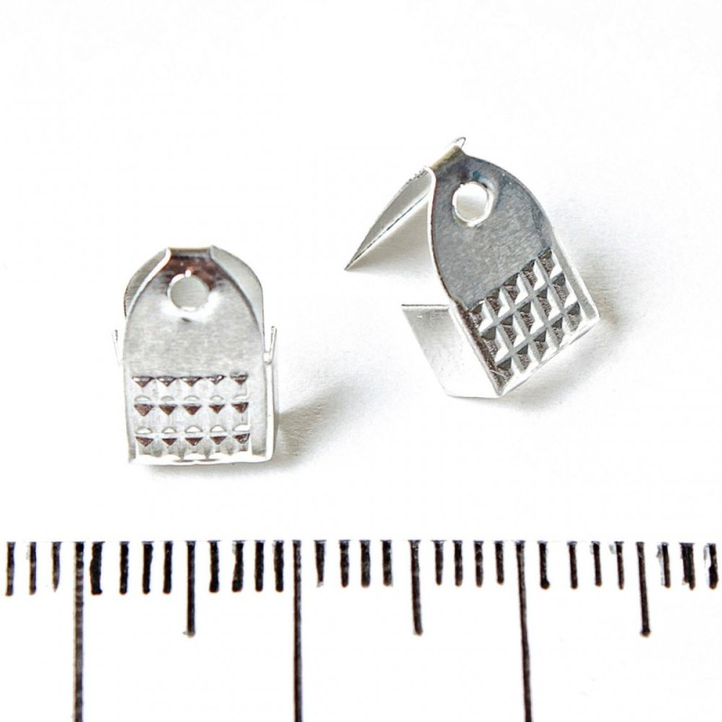 Crimpperlen für Schnüre, Set 30 Stück, 7×14 mm