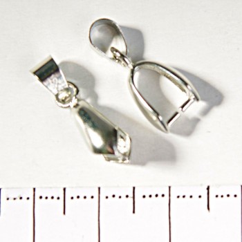 Anhängerhalterung mit Stift und Basis für Schnur, glatt, groß 20 mm, Packung 20 Stück