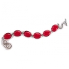 Reduziertes Damenarmband aus Turmalin, 6 ovale Steine, Toggle-Verschluss