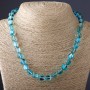 Kette aus Opalglas blau, Durchmesser 10 mm