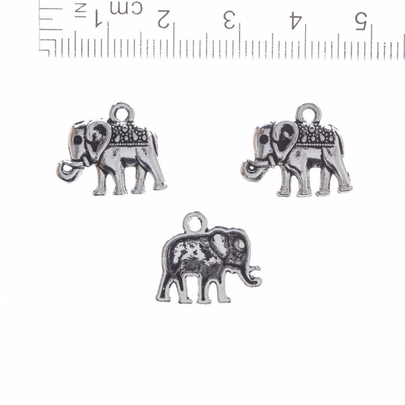 Schmuckzubehör – Anhänger Elefant 1,5 cm, Verpackungseinheit 20 g, ca. 19 Stück
