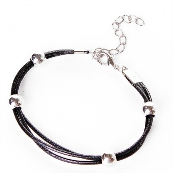 ( 18 cm ) Damenarmband, weiches Material, mit Metallelementen und praktischem Verschluss