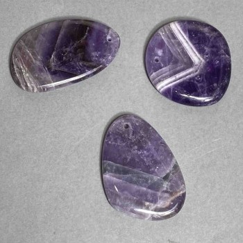 Anhänger "Amethyst", Durchmesser 38–58 × 27–36 mm ± assortierte Größen (mit natürlichen Abweichungen)