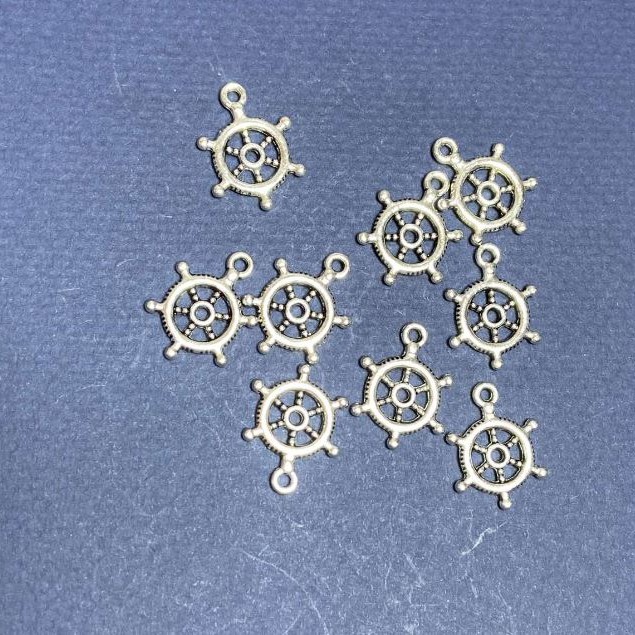 (20 mm) Schmuckzubehör Anhänger Steuerrad, Verpackung 20 g, ± 22 Stück