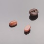 Cabochon-Fassung Minioval Aventurin Goldsand, Durchmesser 8×5 mm