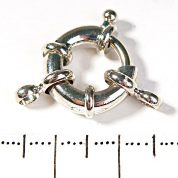 Donut-Verschluss für Perlen und Armbänder, für eine Schnur, 12 mm
