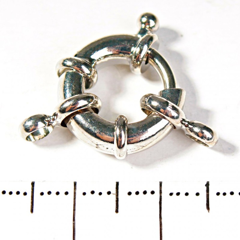 Donut-Verschluss für Perlen und Armbänder, für eine Schnur, 12 mm