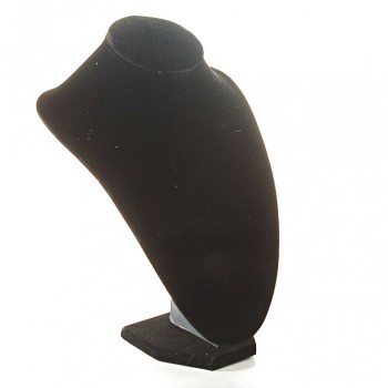 Schmuckständer in Halsform, schwarz Velours, mittel (25/15 cm)