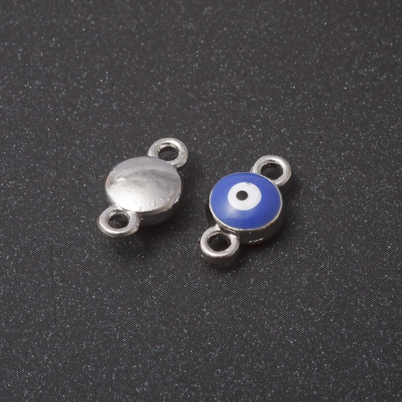 Runder Anhänger-Konnektor 'Auge' 1,5 cm, Packung 10 Stück