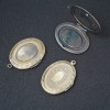 Schmuckzubehör – Anhänger mit Geheimfach am Verschluss, bronzefarben, 3 × 2,4 cm