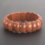 Armband aus Aventurin «Goldener Sand» auf elastischem Band, rechteckige Glieder 2×1 cm
