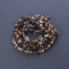 Rauchtopas-Perlen aus natürlichem Stein auf Schnur 'Steinchen', Länge 85 cm, Durchmesser ca. 6 mm (+-)