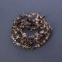 Rauchtopas-Perlen aus natürlichem Stein auf Schnur 'Steinchen', Länge 85 cm, Durchmesser ca. 6 mm (+-)
