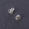 Schmuckzubehör Anhänger Glöckchen Metallfarbe Silber, Länge 8 mm, Verpackung 20 g, ± 47 Stück