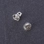 Schmuckzubehör Anhänger Glöckchen Metallfarbe Silber, Länge 8 mm, Verpackung 20 g, ± 47 Stück