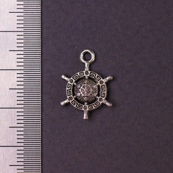 Anhänger Griechisches Steuerrad 19×14 mm, Verpackung 20 g + 25 Stück