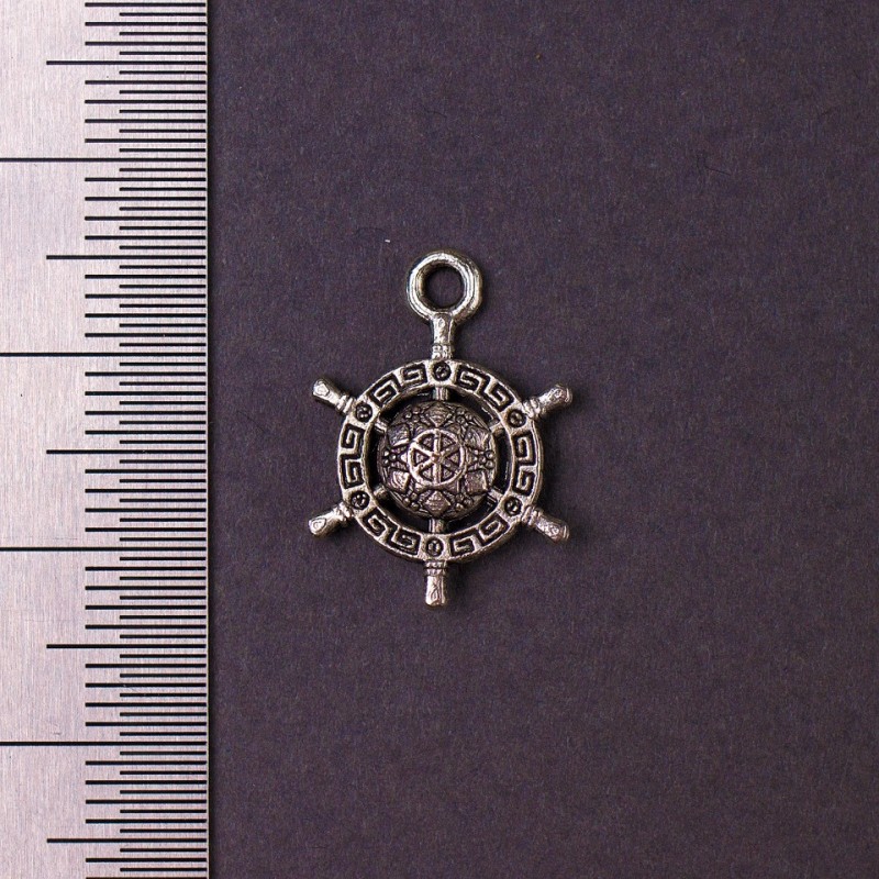Anhänger Griechisches Steuerrad 19×14 mm, Verpackung 20 g + 25 Stück