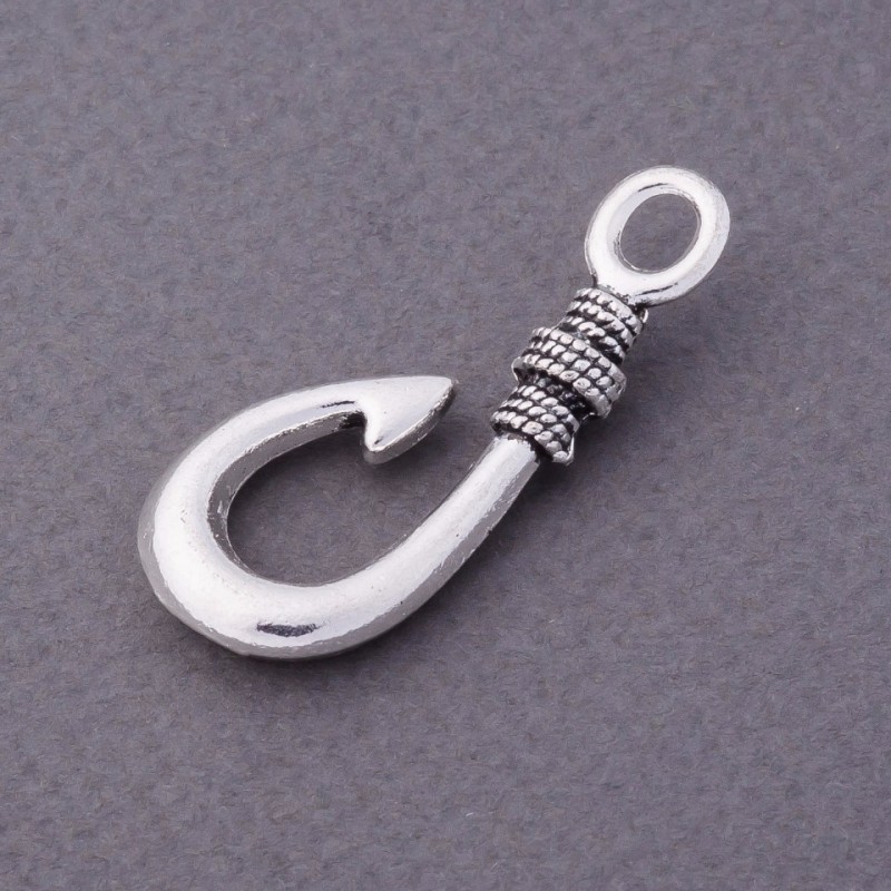 Silberfarbener Haken 4,5 × 1,5 cm