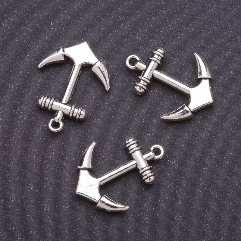 Schmuckzubehör Anhänger Anker 25×20 mm, Verpackungseinheit 20 g, ±7 Stück