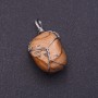 Anhänger aus Landschaftsjaspis im silbernen Geflecht, 2,8 × 2 cm (±)