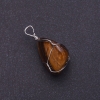 Tigerauge-Natursteinanhänger im silbernen Geflecht, 2,5 × 2,2 cm (±)