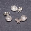 Furnitur Anhänger Euro, Farbe Silber, 13 mm, Verpackung 20 g, ±25 Stück